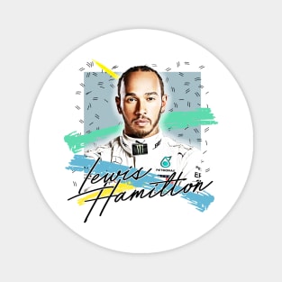 Lewis Hamilton // Retro Style Fan Art Design Magnet